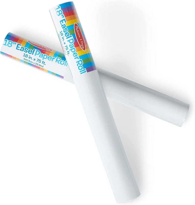 Melissa & Doug 18 Inch Easel Paper Rolls White Pack of 2 each 18" x 75 feet long