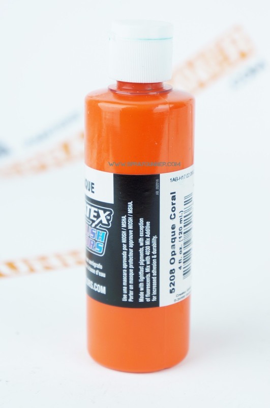Createx Airbrush Colors 5208 Opaque Coral 4oz. water-based airbrushing paint