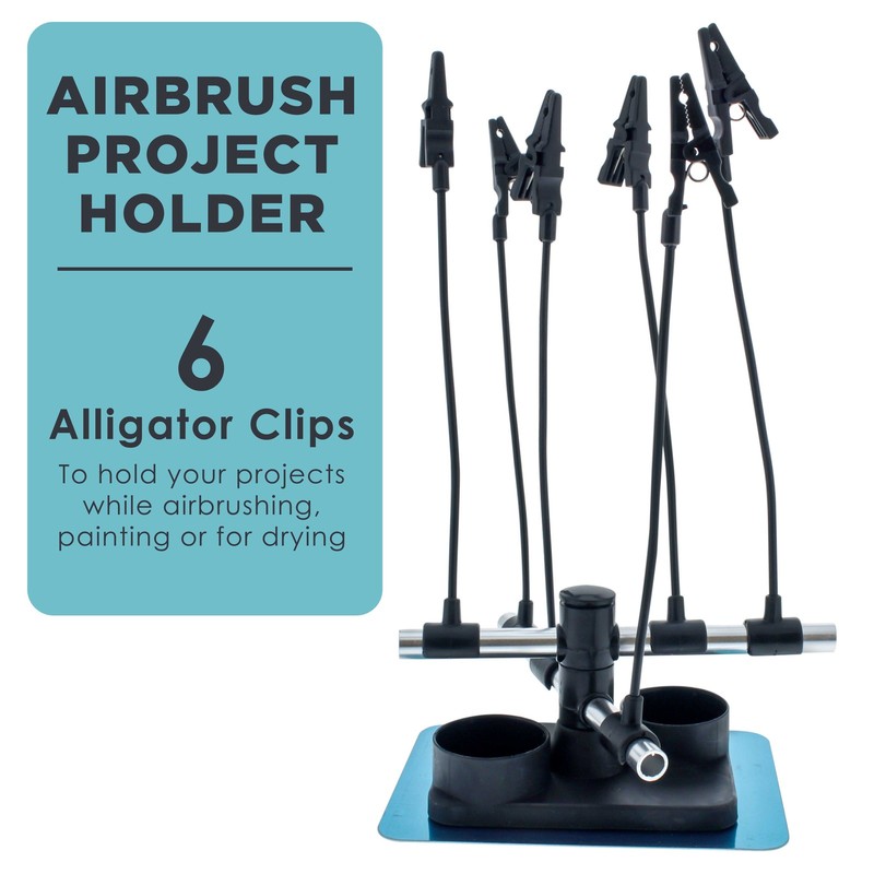 Airbrush & Spray Gun PARTS HOLDER CLIP STAND Holds Model Hobby Auto Paint Booth gallery