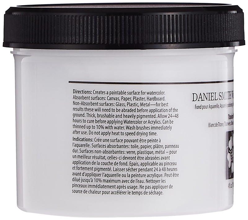 DANIEL SMITH Watercolor Ground 4oz Jar, Titanium White, 284055002, 4 Fl Oz (Pack gallery