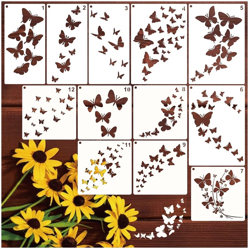 Large Butterfly Stencils for Painting A4 – Paint Stencils for Wood Burning, A…