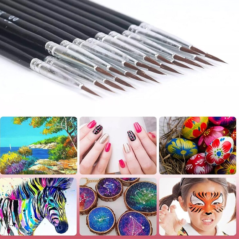100/200Very Small Paint Brushes Fine Tip for Nail Art Model Craft Painting Hobby gallery