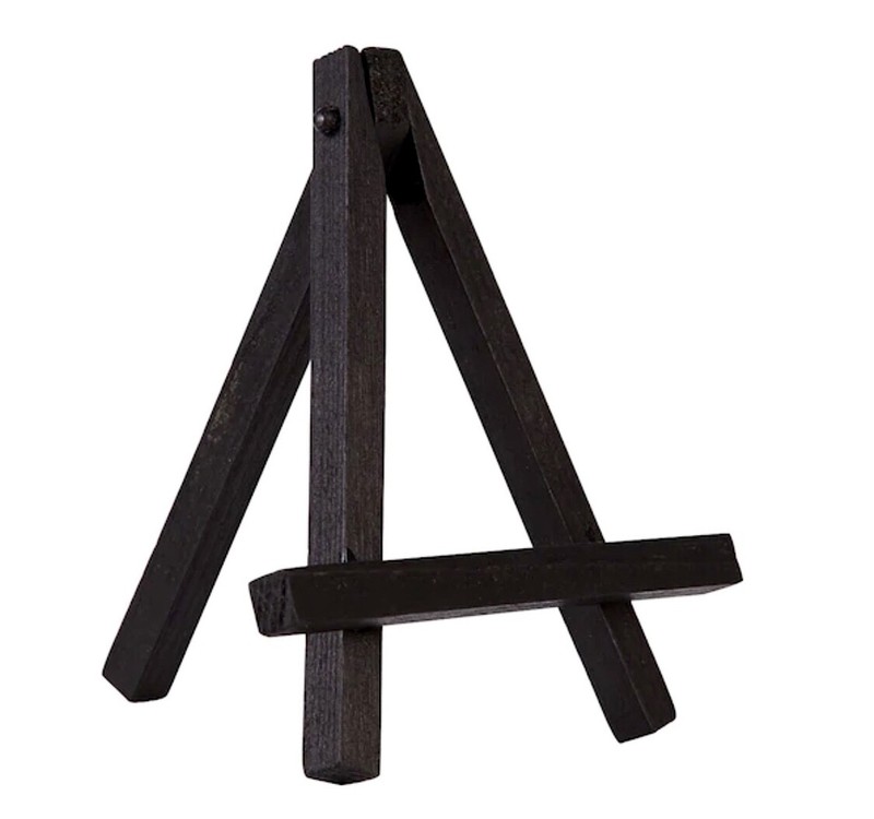 Lot of 16 Mini Black Wood Easels 4.5″ Tabletop Display Stands New