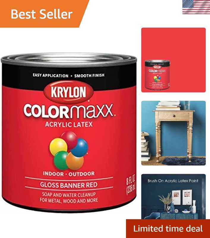 Luxury Gloss Banner Red Paint – COLORmaxx Acrylic for Indoor/Outdoor Projects