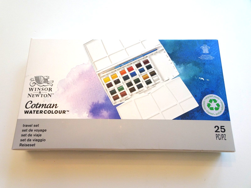 Winsor & Newton Cotman Watercolor Paint Set, Travel Set, 25 pc NEW