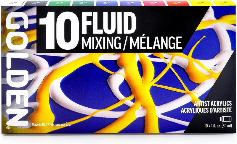 Fluid Acrylics, Fluid Mixing Set, 10 Color, 1 Fl. Oz. Bottles, Professional Acry gallery