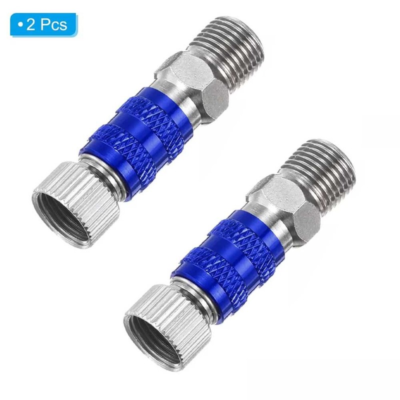 2Pc 1/8″ Airbrush Quick Release Disconnect Adapter for Plug Adpter Fitting Hose