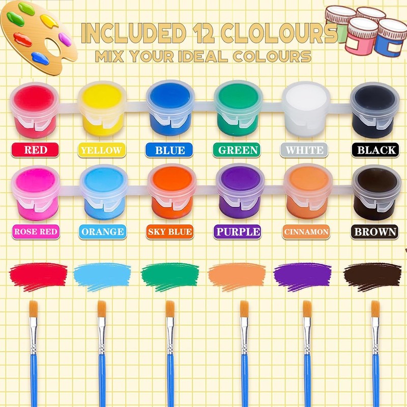 280 Pcs Washable Acrylic Paint for Kids Arts and 3 Milliliters, Color-01 gallery