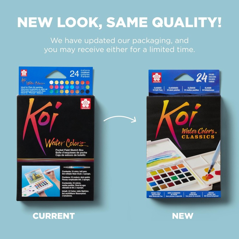 XNCW-24N, 24 Assorted Watercolors Field Sketch Set with Brush gallery