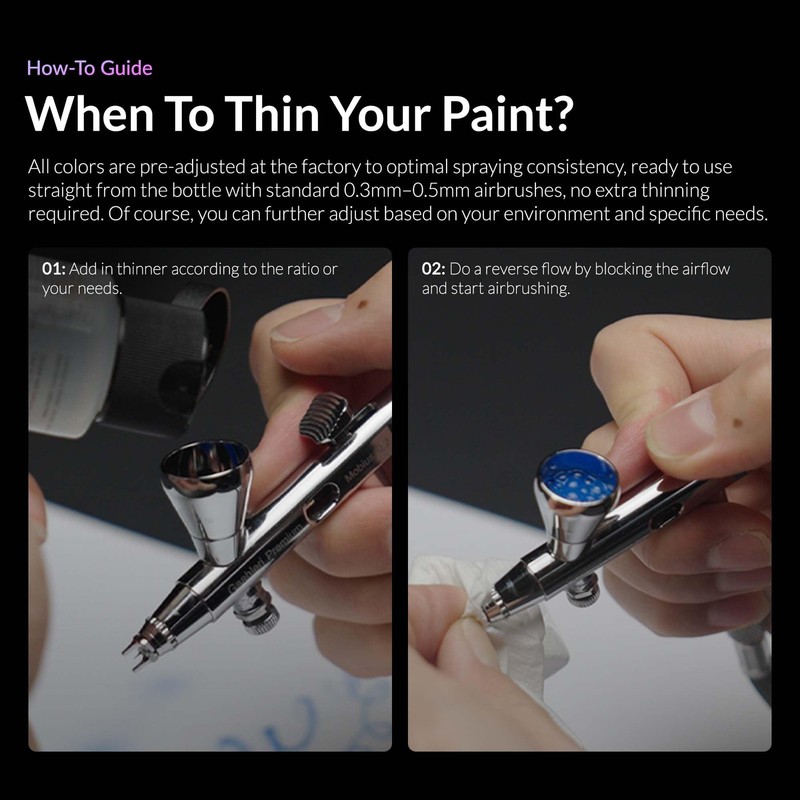 1 PCS Kaleido Colorworks KT202 Airbrush Retarder Thinner Set 210 ML Paint Media gallery