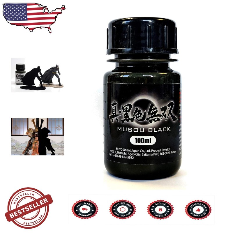 Musou Black Paint: World’s Blackest Acrylic, 100ml, 99.4% Light Absorption, C…