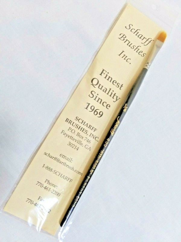 SCHARFF Artists Brush Series 430 Golden Taklon Syn-Sable Filbert Comb-new t11