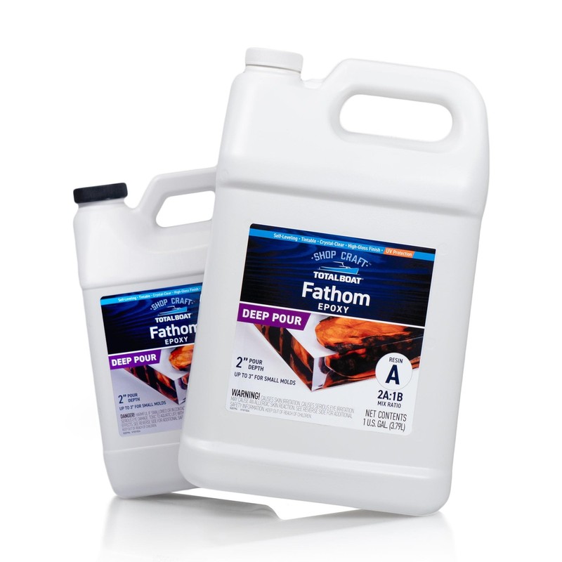 Epoxy Resin 1.5 Gallon Kit Crystal Clear Low Viscosity UV Resistant TotalBoat