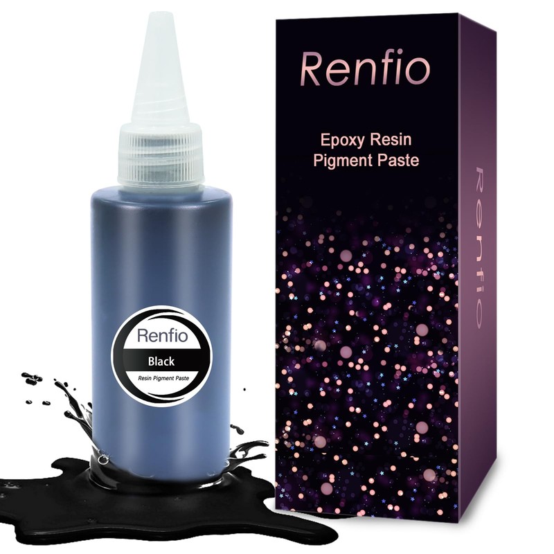 Black Pigment Paste, 4.23oz/120g Epoxy Dye High Concentrated Epoxy Resin Colo…
