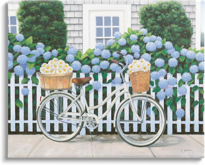 'Cape Cod Daisy Bike', Canvas Art, 20 X 16 Inches, Easy to Hang and Sturdy, Made gallery