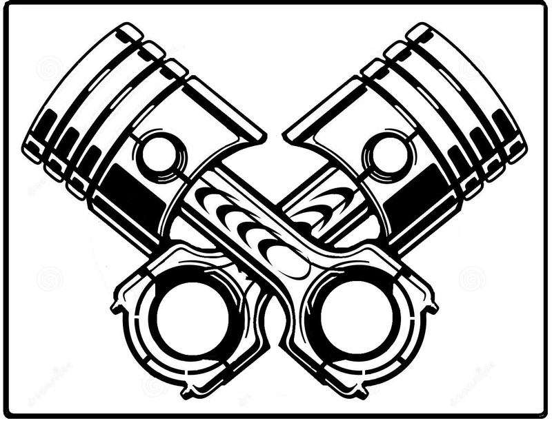 2pc Large Pistons 7×5-1/2 Stencil Template Airbrush Paint # 4