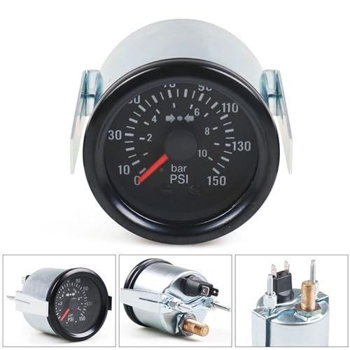 2" 52mm Mechanical Barometer 0-10 Bar/0-150PSI Air Pressure 12V Press Gauge gallery