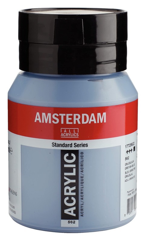 Talens Amsterdam Acrylic Color, Grayish Blue, T1772-562-2, 500ml, 489613