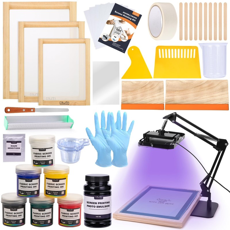 Print Custom Designs at Home – Caydo 54 Piece Screen Printing Kit
