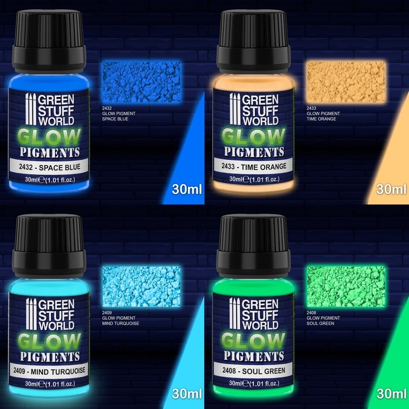 Green World Stuff Glow in the Dark Pigment Paint Hobby 40k GSW