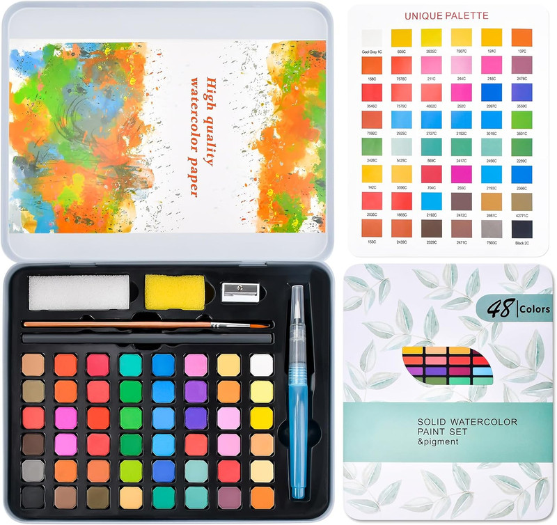 Water Colors Paint Adult Set Travel Watercolor Paper and Brushes Set Water Col