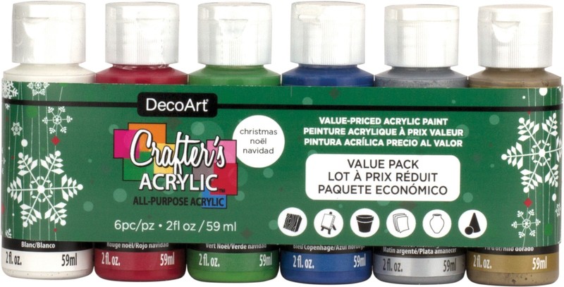 Crafter’s Acrylics Value Pack 6/Pkg Christmas