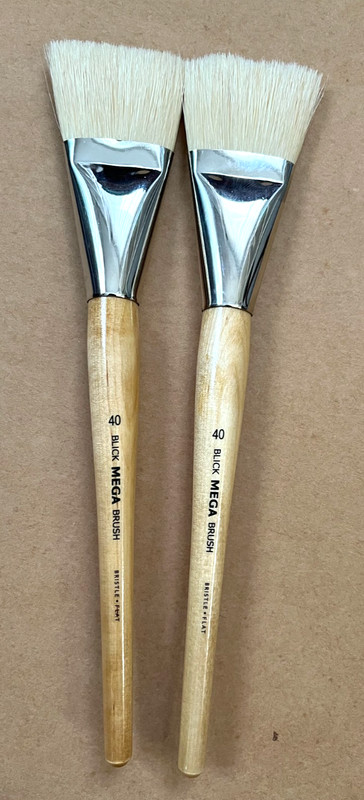 NEW Lot of 2 Blick Mega Golden Taklon Brush Mega Filbert Size 40