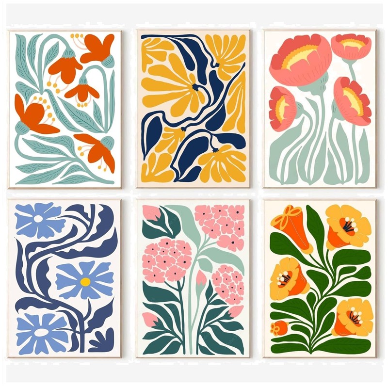 6 Pack Flowers DIY Acrylic Oil Painting Set – Adults/Kids