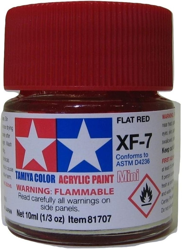 Tamiya #81707 XF7 Flat Red Mini 1/3 ounce Free Shipping