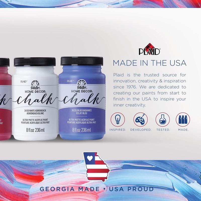 Home Decor Chalk Furniture & Craft Acrylic Paint in Assorted Colors, 8 ounce,... gallery