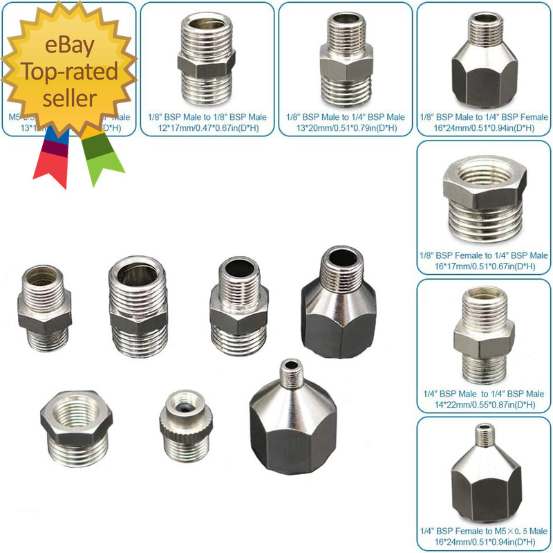 16 Pcs Airbrush Adapter Set 1/8 and 1/4 Inch Male/Female Connectors gallery