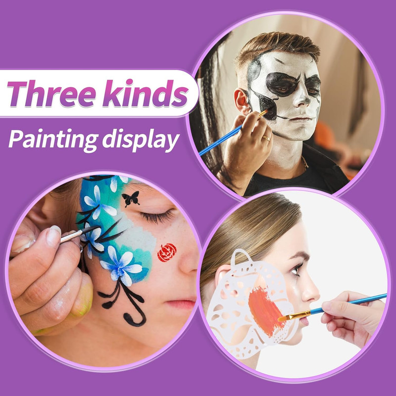 Face Painting Kit for Kids Party,22 Colors Face Paint Kit Includes Paint Tray,Sp gallery