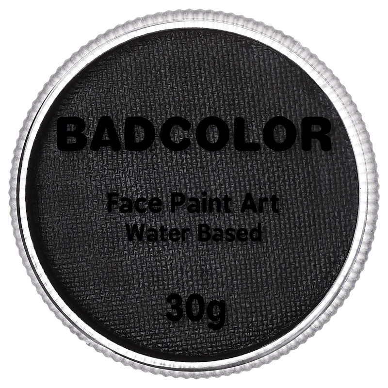Black Face Body Paint (30gm), Water Activated 1 Ounce (Pack of 1),