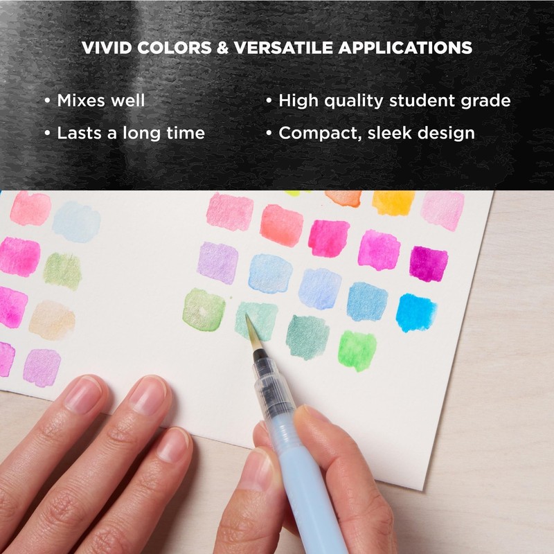 XNCW-24N, 24 Assorted Watercolors Field Sketch Set with Brush gallery