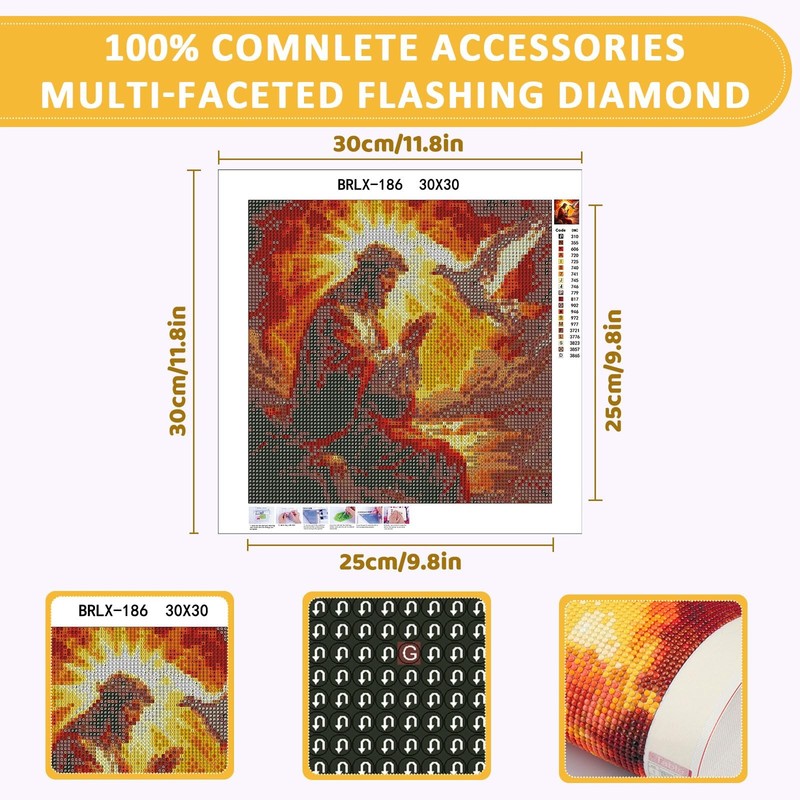 Jesus 5D Diamond Painting Kits for Adults, Dove of Peace Diamond Art kit for Beg gallery