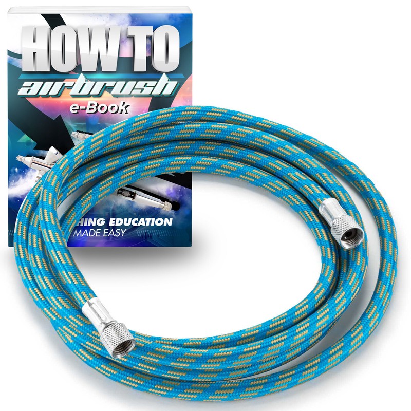 Braided Airbrush Air Hose 1/8″ BSP Fits Most Brands Choose 6′ or 10′
