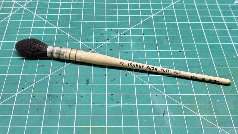 Isabey 6234 Petit Gris Artist Paint Brush, Size 3, Watercolor Squirrel Mop