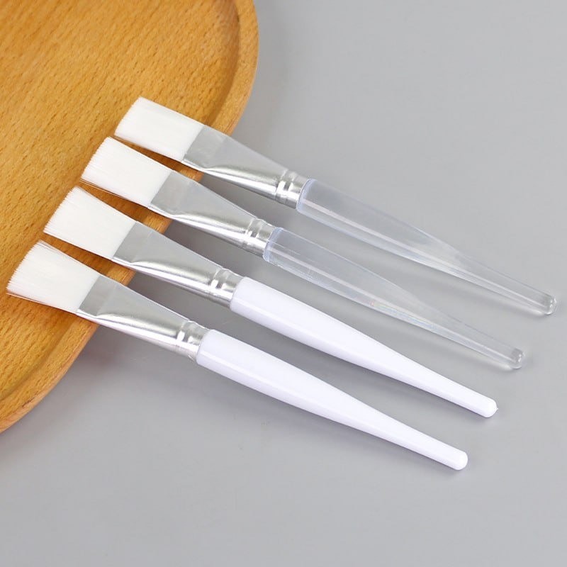 Angled Artist Paint Brushes Set with Short Handles, Flat Angled Brush Shape