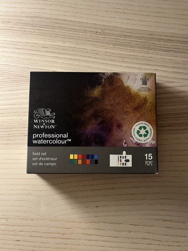 Winsor Newton Professional Watercolor Field Set 15pc Made In France NEW