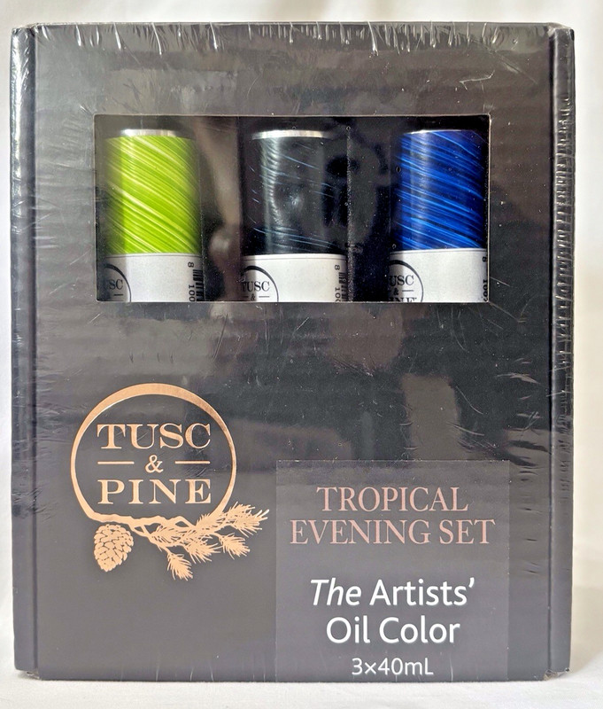 Tusc & Pine Tropical Evening Oil Paint Set of 3 40 ml tubes NEW SEALED