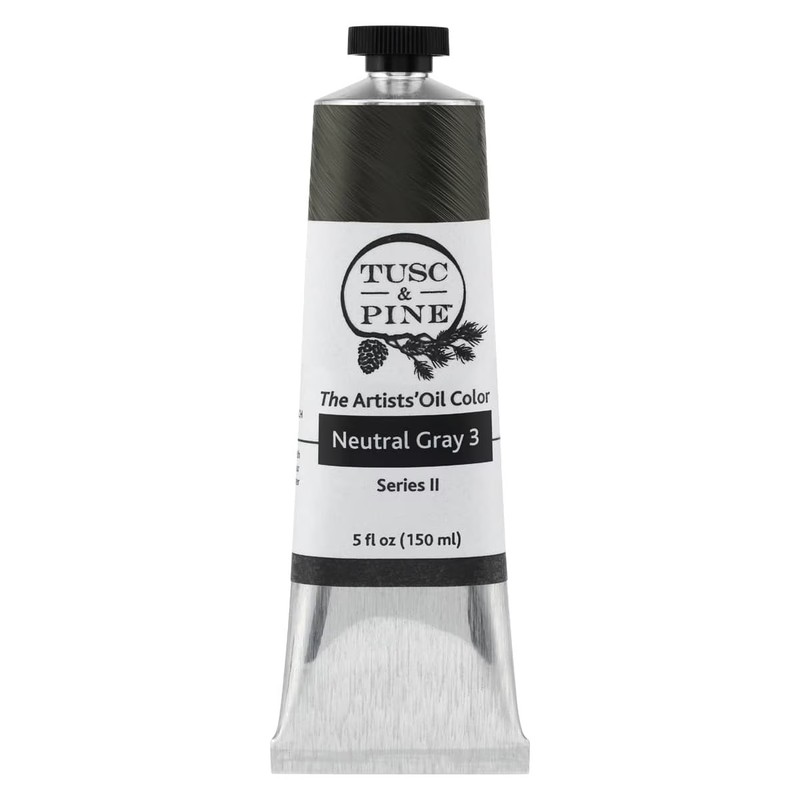 Tusc & Pine Artists Oil Color Paint Neutral Gray 3 series II 150ml 5oz Tube art