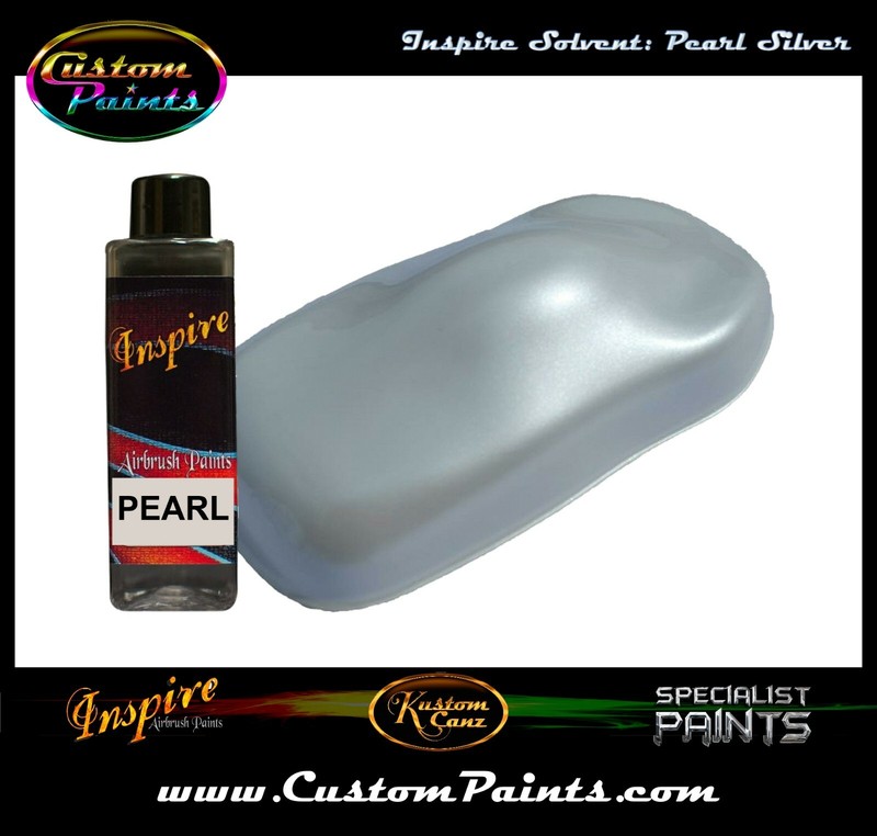 INSPIRE AIRBRUSH PEARL SILVER 4oz (SOLVENT), CUSTOM PAINT, HOK, ARTIST, HOT ROD