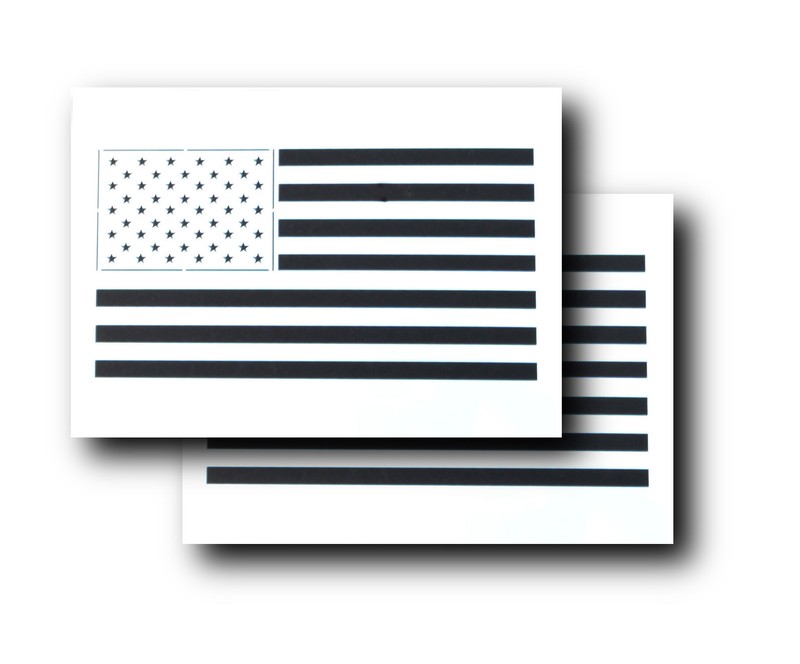 2PK SMALL Spray Airbrush Painting Stencils United States Flag Stencils American
