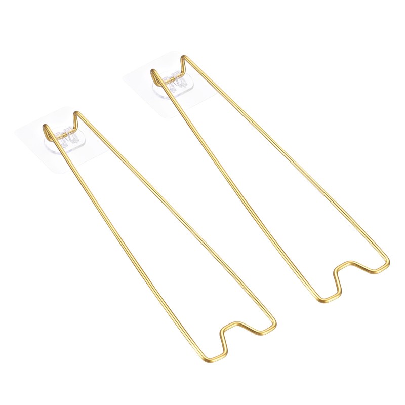 2Pcs 9.1″ Adhesive Easel Back Metal Picture Frame Back Stand Gold