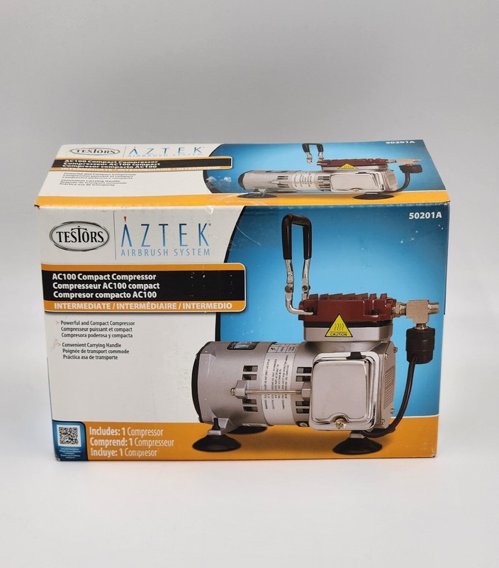 Testors Aztek AC100 Compact Airbrush Compressor 50201A Moisture Trap New