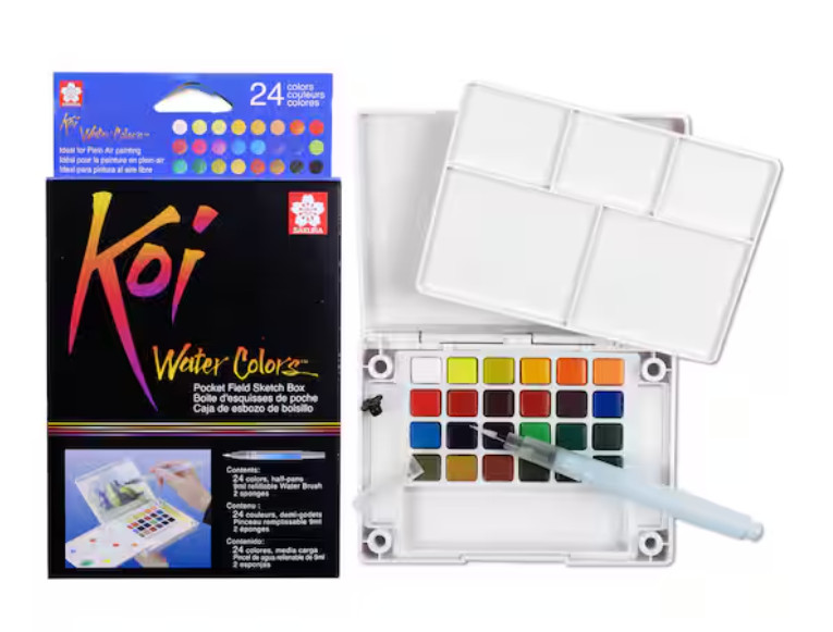 Sakura Koi Water Colors Pocket Field Sketch Box 24 Colors New gallery