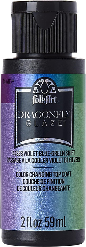 Multi-Surface Dragonfly Glaze Multi-Surface Paint (2 Oz), 44383, Violet-Blue-Gre