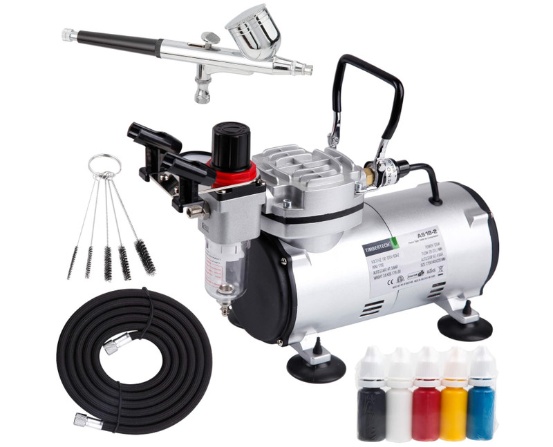 Kit Básico de Aerógrafo con Compresor para Pintura, Tattoo y Makeup