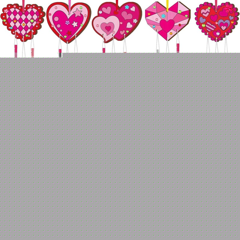 30 Pack Mother’s Day Heart Wind Chime Making Kit for Adults Make Your Own Win…