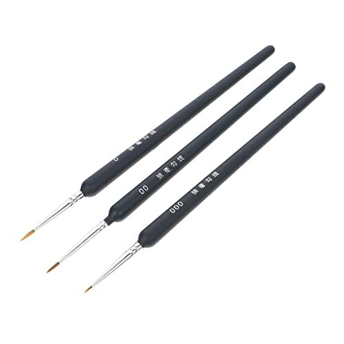 3 PCS Wolf Hair Set Detail Art Painting Miniatures Acrylic Watercolor Oil